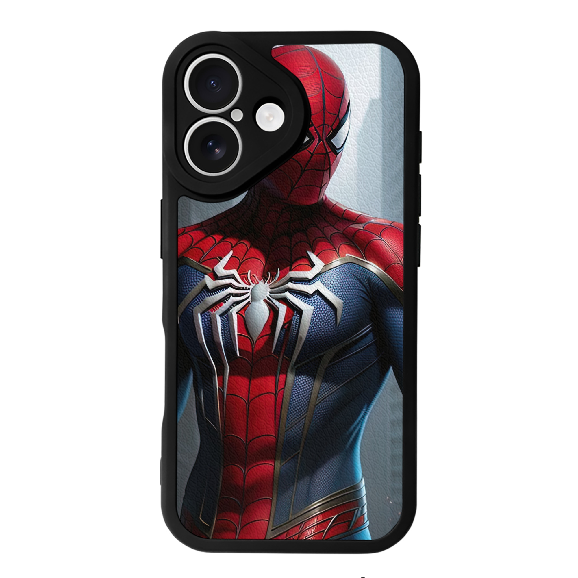 （画像用） Spider Man スパイダーマン 【iPhone 16シリーズ対応】シリコンスマホケース（レザー調） 材質：シリコン